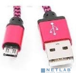 Gembird Кабель USB 2.0 Cablexpert CC-mUSB2pe1m, AM/microBM 5P, 1м, нейлоновая оплетка, алюминиевые разъемы, фиолетовый, пакет