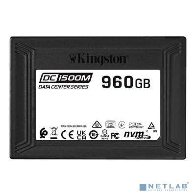 Kingston Enterprise SSD 960GB DC1500M U.2 PCIe NVMe SSD (R3100/W1700MB/s) 1DWPD (Data Center SSD for Enterprise)
