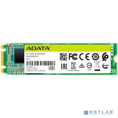 M.2 2280 256GB ADATA SU650 Client SSD [ASU650NS38-256GT-C] SATA 6Gb/s, 550/500, IOPS 80/60K, MTBF 2M, 3D NAND, 140TBW, 0,5DWPD, RTL (936004)