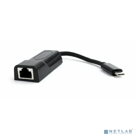 Bion Переходник с кабелем USB C - RJ45, 1000мб/с, длинна кабеля 15 см, черный [BXP-A-USBC-LAN-B]