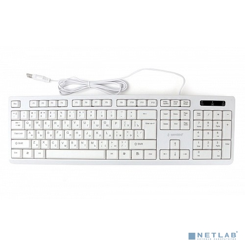 Клавиатура Gembird KB-8355U,{USB,белый, 104 клавиши, кабель 1,5м}					