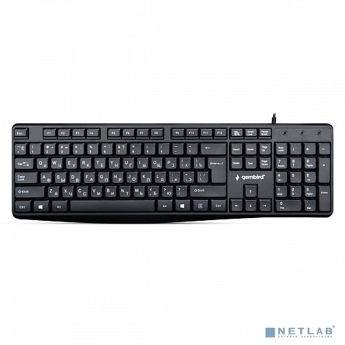 Клавиатура Gembird KB-8410,{USB, черный, 104 клавиши, кабель 1,5м}					