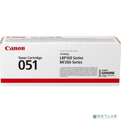 Canon Cartridge 051  2168C002 Тонер-картридж для Canon LBP162dw, 1700 стр. чёрный (GR)