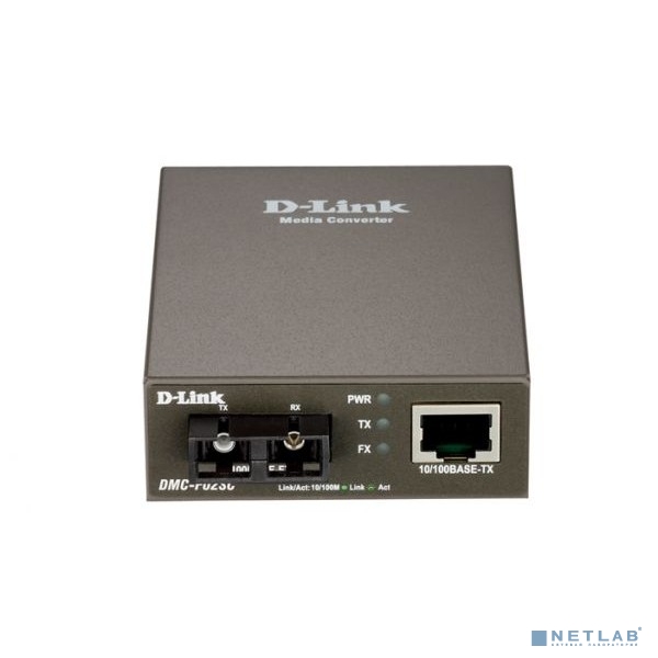 D-Link DMC-G02SC/A1A Медиаконвертер с 1 портом 100/1000Base-T и 1 портом 1000Base-SX с разъемом SC для многомодового оптического кабеля (до 550 м)