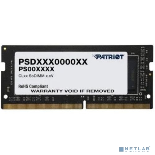 Память DDR4 4Gb 2666MHz Patriot PSD44G266682S RTL PC3-21300 CL19 SO-DIMM 260-pin 1.2В single rank