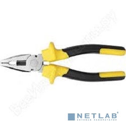 FIT IT Плоскогубцы комбинированные "Старт" черно-желтые прорезиненные ручки, хром-никелевое покрытие 165 мм [49954]