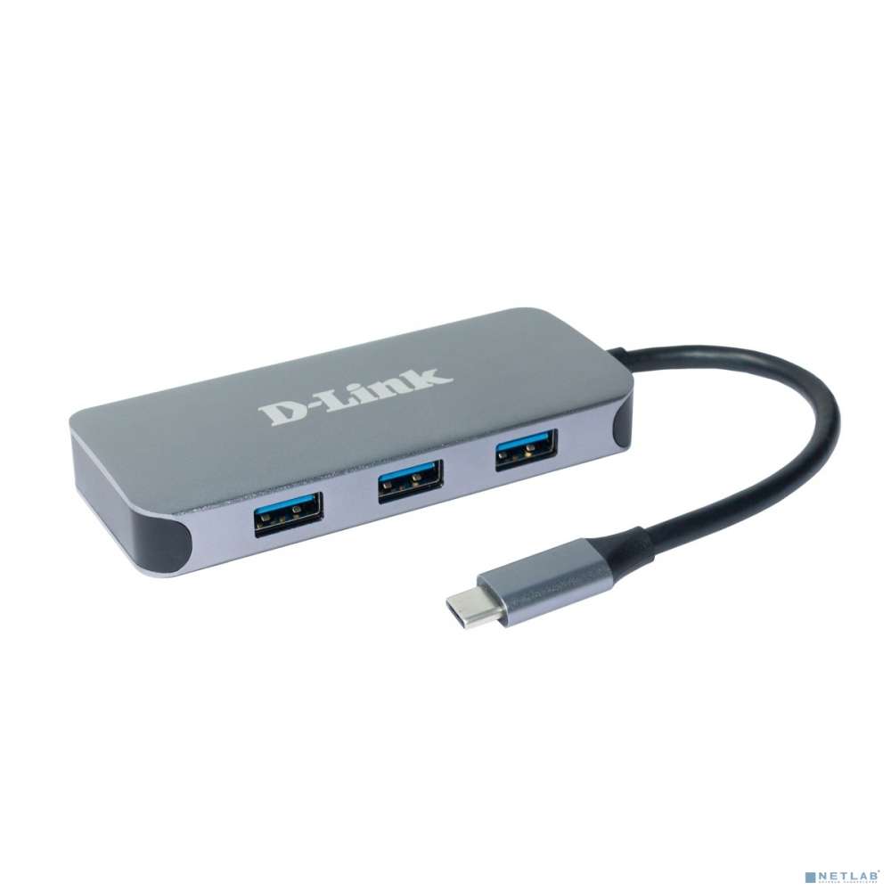 D-Link DUB-2335/A1A Док-станция с разъемом USB Type-C, 3 портами USB 3.0, 1 портом USB Type-C/PD 3.0, 1 портом HDMI и 1 портом Gigabit Ethernet