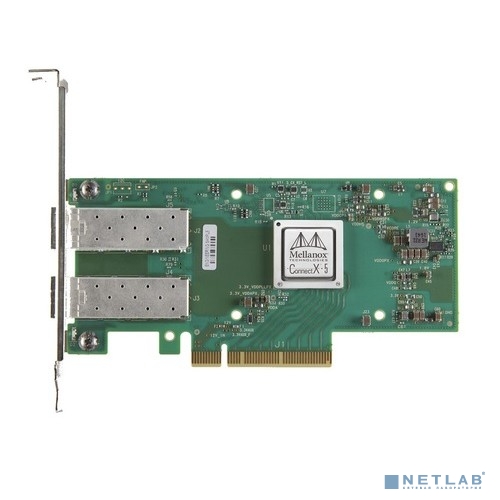 Mellanox MCX512A-ACAT ConnectX®-5 EN network interface card, 25GbE dual-port SFP28, PCIe3.0 x8, tall bracket, ROHS R6
