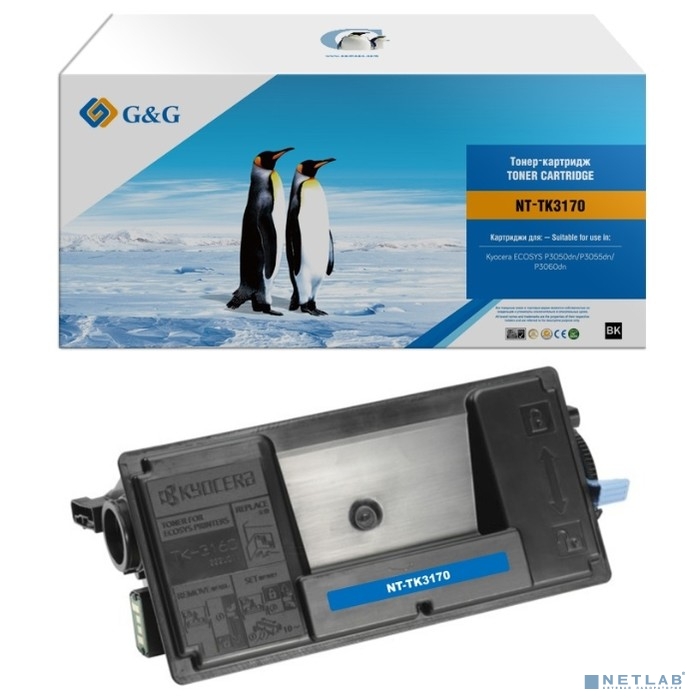 Картридж лазерный G&G NT-TK3170 черный (15500стр.) для Kyocera ECOSYS P3050dn/P3055dn/P3060dn