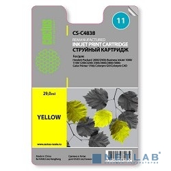Cactus C4838 Картридж №11 для HP BIJ 1000/1100/1200/2200/2300/2600/2800, желтый