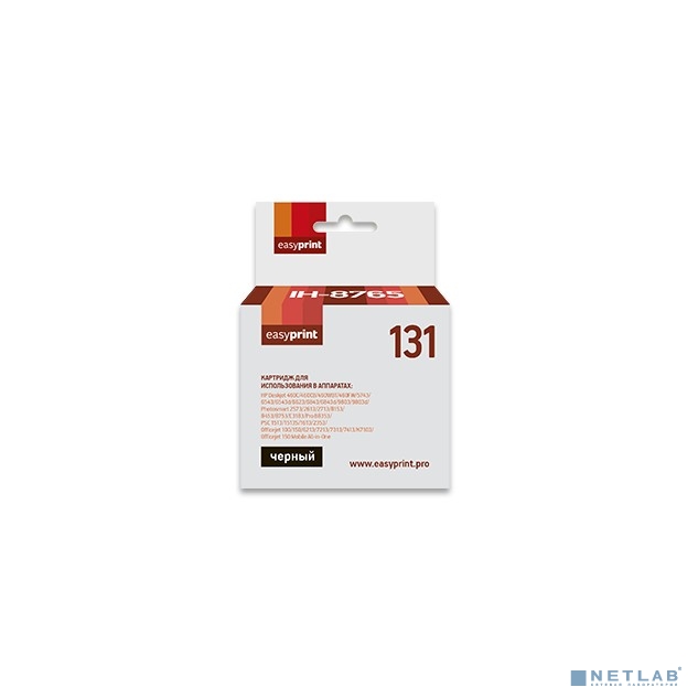 Easyprint C8765HE Картридж (IH-8765) №131 для HP Deskjet 460/5743/6543/6843/9803/PSC1513/6213/K7103, черный, 450 стр.