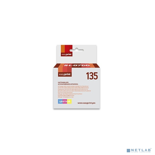 Easyprint C8766HE Картридж (IH-8766) №135 для HP Deskjet 460/5743/6543/6843/9803/PSC1513/6213/K7103, цветной