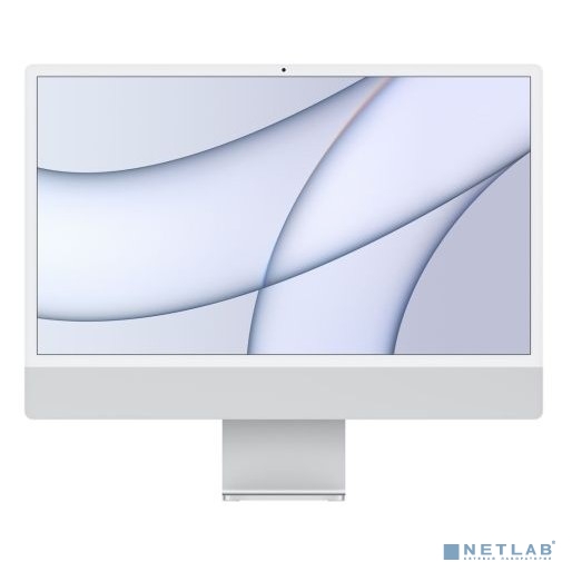 Apple iMac [Z12R000AS, Z12R/3] Silver 24" Retina 4.5K {Apple M1 chip with 8-core CPU and 8-core GPU/16GB/512GB SSD/LAN} (2021)