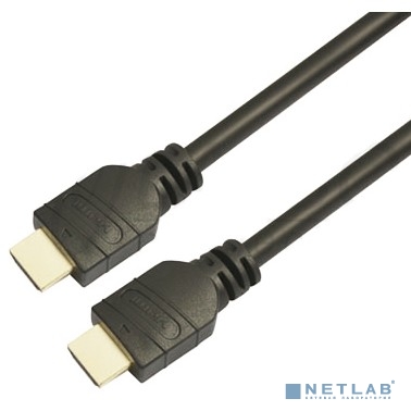 Кабель аудио-видео LAZSO WH-111 HDMI (m)/HDMI (m) 10м. Позолоченные контакты черный (WH-111(10M))