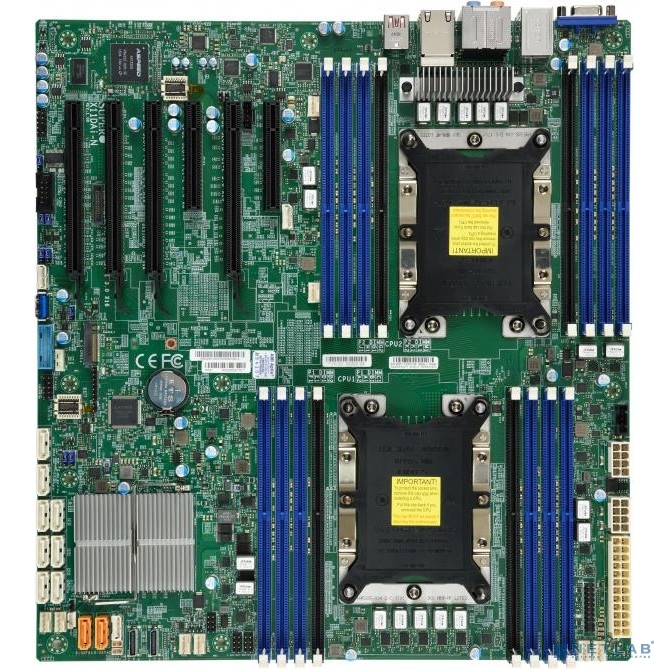 Supermicro MBD-X11DAI-N-O {X11DAi-N  Intel® Xeon® Scalable Processors. Dual Socket P (LGA 3647) supported, Up to 2TB 3DS ECC RDIMM DDR4-2666MHz, M.2 Interfac, PCI-E}