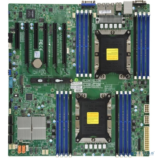 SuperMicro MBD-X11DPI-N-B Серверная материнская плата X11DPi N Motherboard Dual Socket P (LGA 3647) supported, CPU TDP support 205W, 2 UPI up to 10.4 GT/s Bulk.