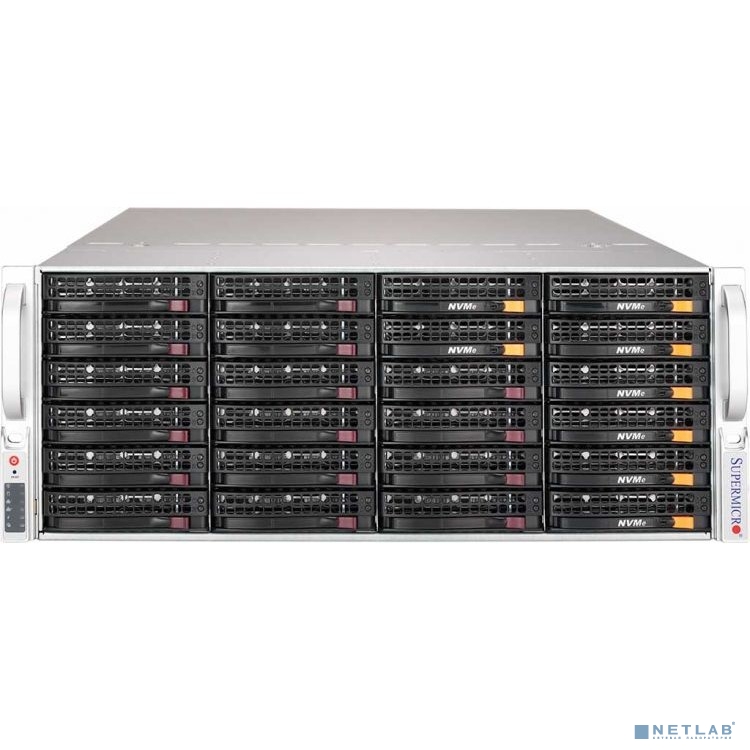 Supermicro server barebone SYS-6049GP-TRT, 4U, Dual Socket P, 24 DIMMs, 20 PCI-E 3.0 x16 support up to 20 single width GPU, 24 Hot-swap 3.5" drive bays, 2x 10GBase-T LAN, 8 Hot-swap 92mm RPM cooling f