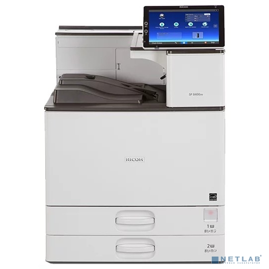 Ricoh SP 8400DN Лазерный принтер, A3, 2Гб, 60стр/мин(A4), дуплекс, GigaLAN, PS, SMART-панель, без тонера (821277) (408064)