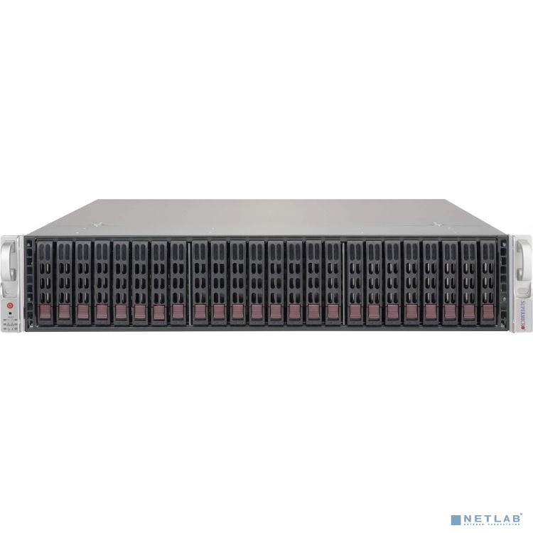 Supermicro server chassis CSE-216BE2C-R920LPB, 2U, 24 x 2.5" hot-swap SAS/SATA drive bay, optional 2 x 2.5" hot-swap drive bay, 1U 920W RPSU