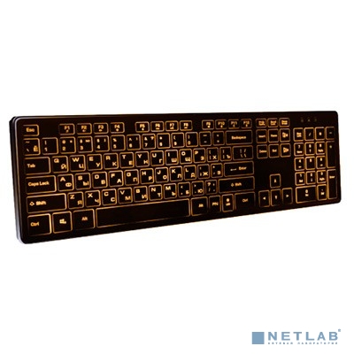 Dialog Katana Клавиатура KK-ML17U BLACK  - Multimedia, с янтарной подсветкой клавиш, USB, черная       