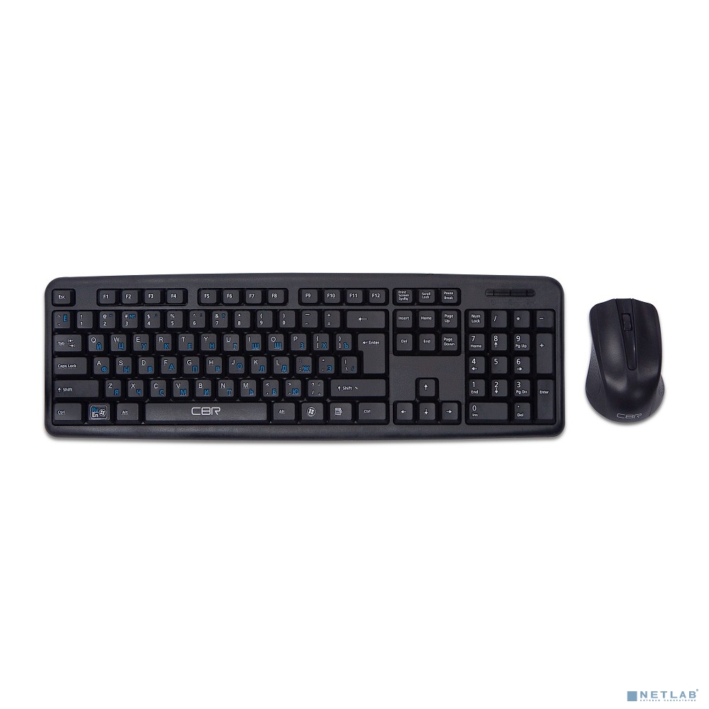 CBR KB SET 710, Комплект (клавиатура + мышь) проводной, USB, длина кабеля 1,8 м; клавиатура: полноразмерная, 104 клавиши; мышь: оптическая, 1000 dpi, 3 кнопки и колесо прокрутки