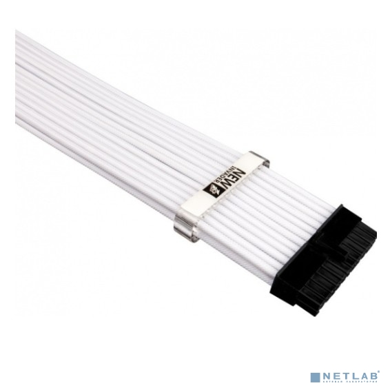 1STPLAYER WHT-001 Комплект кабелей-удлинителей для БП / 1x24pin ATX, 2xP8(4+4)pin EPS, 2xP8(6+2)pin PCI-E / premium nylon / 350mm / CRYSTAL WHITE