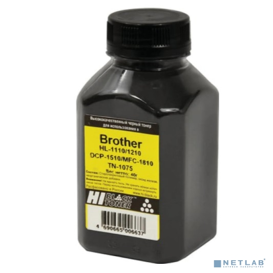 Hi-Black Тонер для Brother HL-1110/1210/DCP-1510/MFC-1810 (TN-1075), Bk, 40 г, банка