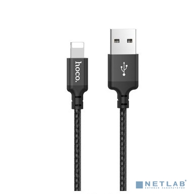 HOCO HC-62882 X14/ USB кабель Lightning/ 2m/ 1.7A/ Нейлон/ Black