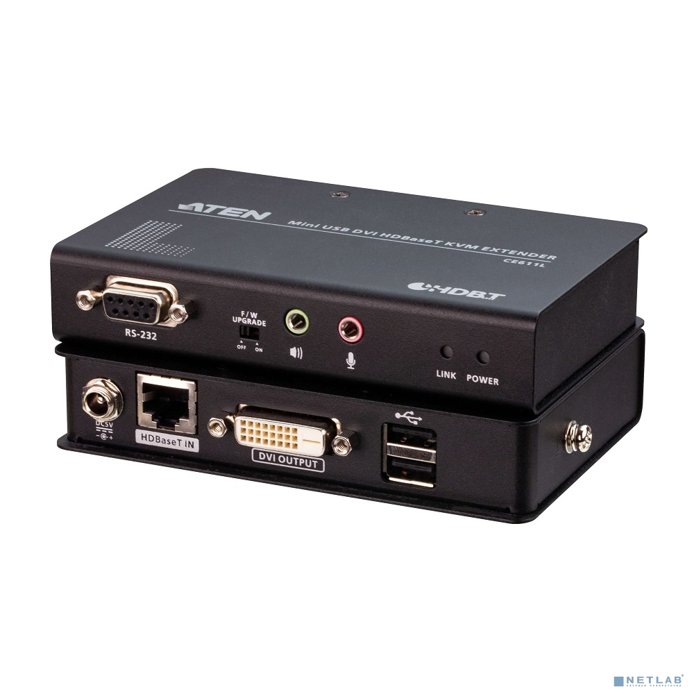 ATEN CE611 Мини USB DVI HDBaseT KVM удлититель(1920x1200@100m)