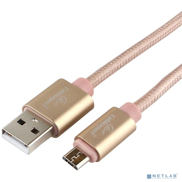 Cablexpert Кабель USB 2.0 CC-U-mUSB02Gd-1M AM/microB, серия Ultra, длина 1м, золотой, блистер