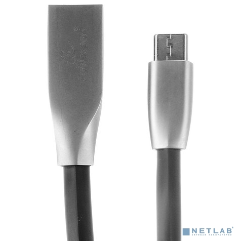 Cablexpert Кабель USB 2.0 CC-G-USBC01Bk-0.5M AM/Type-C, серия Gold, длина 0.5м, черный, блистер