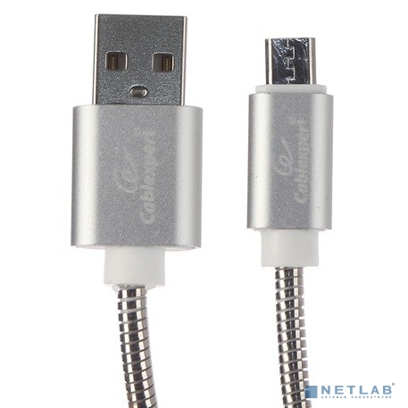 Cablexpert Кабель USB 2.0 CC-G-mUSB02S-0.5M AM/microB, серия Gold, длина 0.5м, серебро, блистер