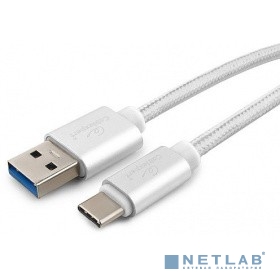 Cablexpert Кабель USB 3.0 CC-P-USBC03S-1.8M AM/Type-C, серия Platinum, длина 1.8м, серебро, блистер		