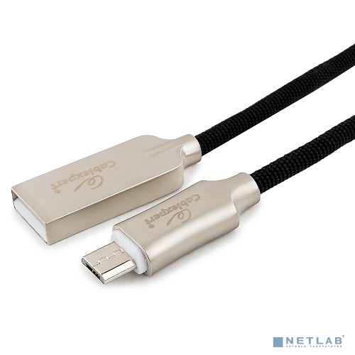 Cablexpert Кабель USB 2.0 CC-P-mUSB02Bk-0.5M AM/microB, серия Platinum, длина 0.5м, черный, блистер 			