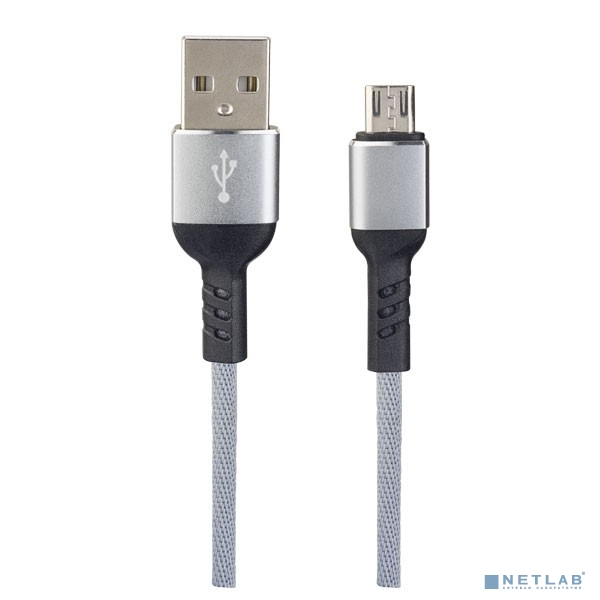 PERFEO Кабель USB2.0 A вилка - Micro USB вилка, серый, длина 1 м., бокс (U4806)