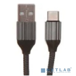 LDNIO LD_B4573  LS432/ USB кабель Type-C/ 2m/ 2.4A/ медь: 120 жил/ Нейлоновая оплетка/ Gray