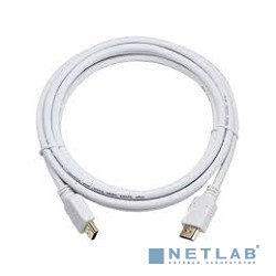 Кабель HDMI Gembird/Cablexpert , 3м, v1.4, 19M/19M, белый, позол.разъемы, экран, пакет(CC-HDMI4-W-10)