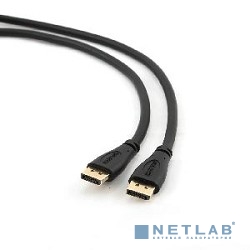 Кабель DisplayPort Gembird/Cablexpert , 1м, 20M/20M, черный, экран, пакет(CC-DP-1M)