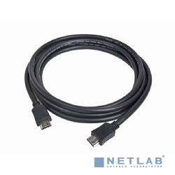 Кабель HDMI Gembird, 1.8м, v2.0, 19M/19M, черный, позол.разъемы, экран, пакет [CC-HDMI4-6]