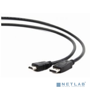 Cablexpert Кабель DisplayPort->HDMI, 7.5м, 20M/19M, черный, экран, пакет (CC-DP-HDMI-7.5M)