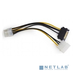 Cablexpert Разветвитель питания Molex+SATA->PCI-Express 8pin, для подключения в/к PCI-Е (8pin) к б/п ATX (CC-PSU-82)