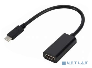 ORIENT Кабель-адаптер C025, USB3.1 Type-C (DisplayPort Alt mode) -> HDMI F, 4K@30Hz, длина 0.15 метра, чёрный (31059)