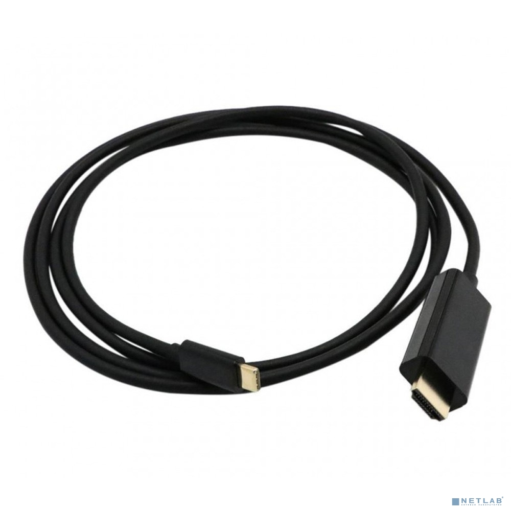 ORIENT Кабель-адаптер C726, USB3.1 Type-C (DisplayPort Alt mode) -> HDMI M, 4K@30Hz, длина 1.8 метра, чёрный (31060)