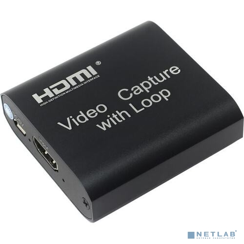 ORIENT C704HVC, Адаптер HDMI -> USB2.0, устройство видеозахвата со звуком 1920x1080@30Hz, выход HDMI, поддержка Windows/MacOS/Android, питание 5В, в комплекте USB-кабель питания (30704)