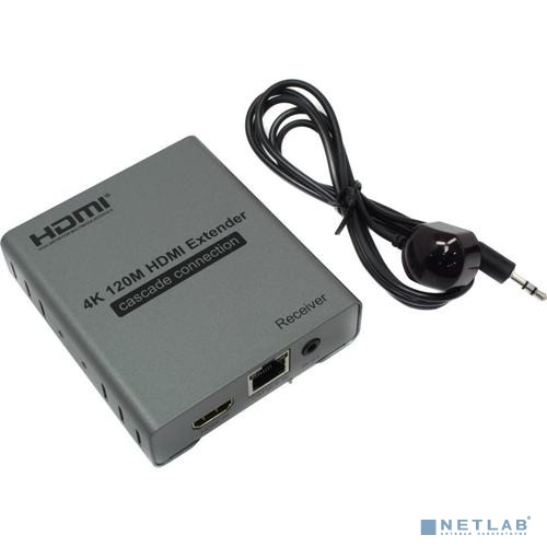 ORIENT VE048-RX, HDMI IP Receiver, дополнительный приемник для комплекта VE048, 1080p@60Hz, 4K@30Hz/ 1080p@60Hz, ИК-передатчик в комплекте, питание от внешнего БП 5В/1А, метал.корпус (31038)