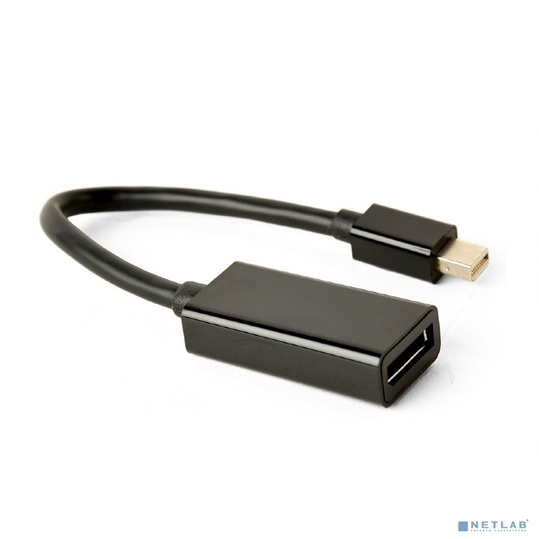 Cablexpert Переходник miniDisplayPort -> DisplayPort, 4K, 20M/20F, длина 16см, черный (A-mDPM-DPF4K-01)