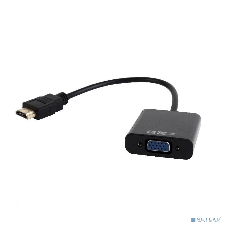 Gembird-Cablexpert Переходник HDMI-VGA, 19M/15F (A-HDMI-VGA-03)