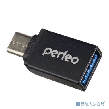 Perfeo adapter USB на Type-C c OTG, 3.0 (PF-VI-O006 Black) чёрный