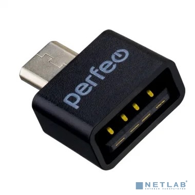 Perfeo adapter USB на micro USB c OTG (PF-VI-O010 Black) чёрный [PF_B4995]