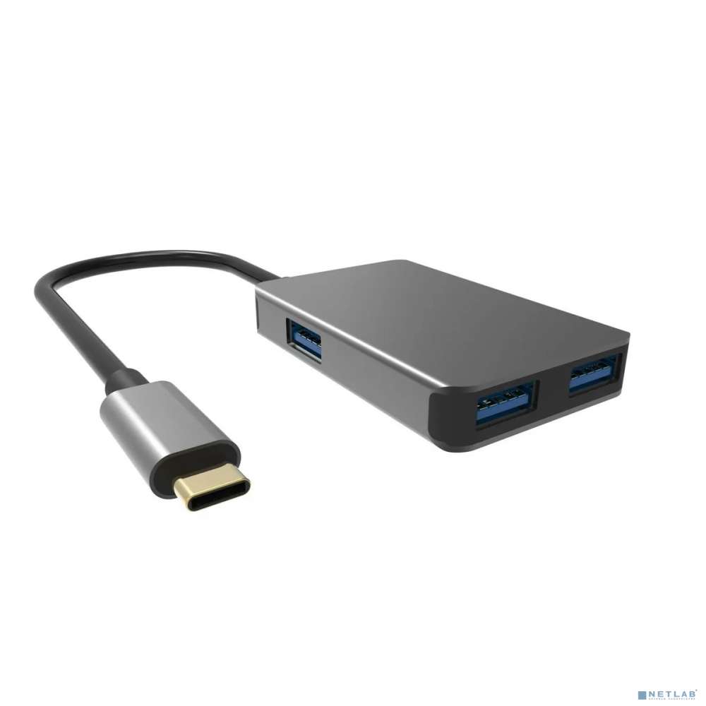 VCOM DH310B Кабель-концентратор USB 3.1 Type-Cm --> 4 port USB3.0(f)  Aluminum Shell VCOM <DH310B>